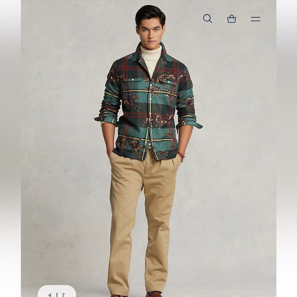 Polo Ralph Lauren Classic Fit Equestrian Plaid Twill Shirt